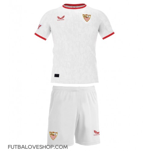 Dres Sevilla Domáci pre deti 2024-25 Krátky Rukáv (+ trenírky)